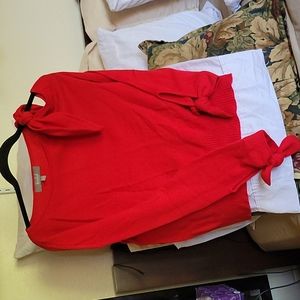 Red cashmere sweater